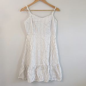 White pinstripe sundress, white sundress